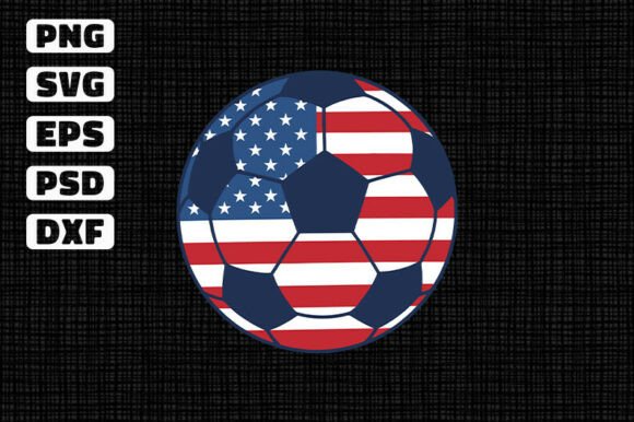 American Flag Soccer Ball Clipart: Graphics & T-Shirt Designs
