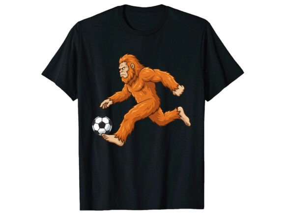 Bigfoot Playing Soccer T-Shirt Graphics & T-Shirt Designs Review