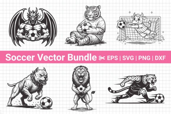 Dragon, Tiger, Lion, Dog, Soccer SVG Graphics for T-Shirts
