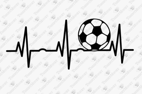 Soccer Heartbeat Euro Football Lover Graphics & T-Shirt Designs