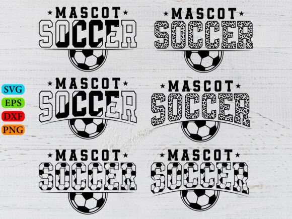 Soccer Mascot SVG Template: Team Logo Graphics for T-Shirt Designs