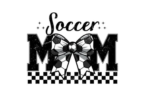 Soccer Mom Bow Typography Design for Graphics