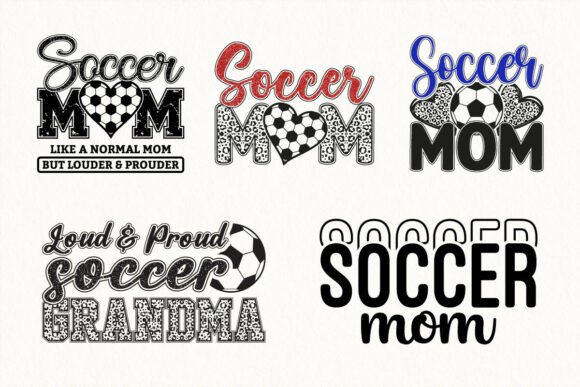 Soccer Mom Bundle: T-Shirt Designs & Graphics