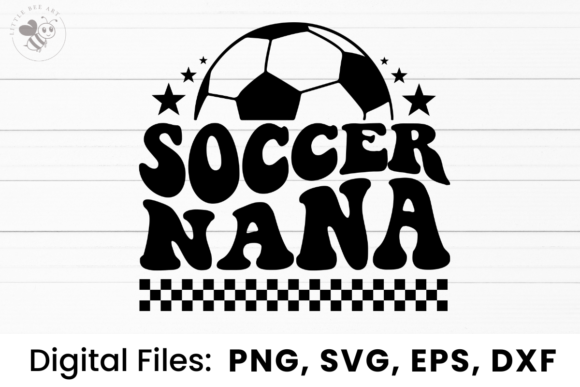 Soccer Nana Wavy SVG: Graphics for T-Shirt Designs