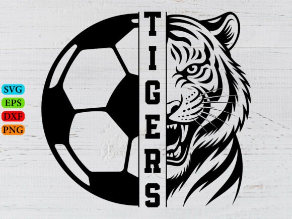 Tigers Soccer Png and Svg: Graphics for T-Shirt Designs